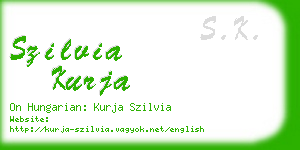 szilvia kurja business card